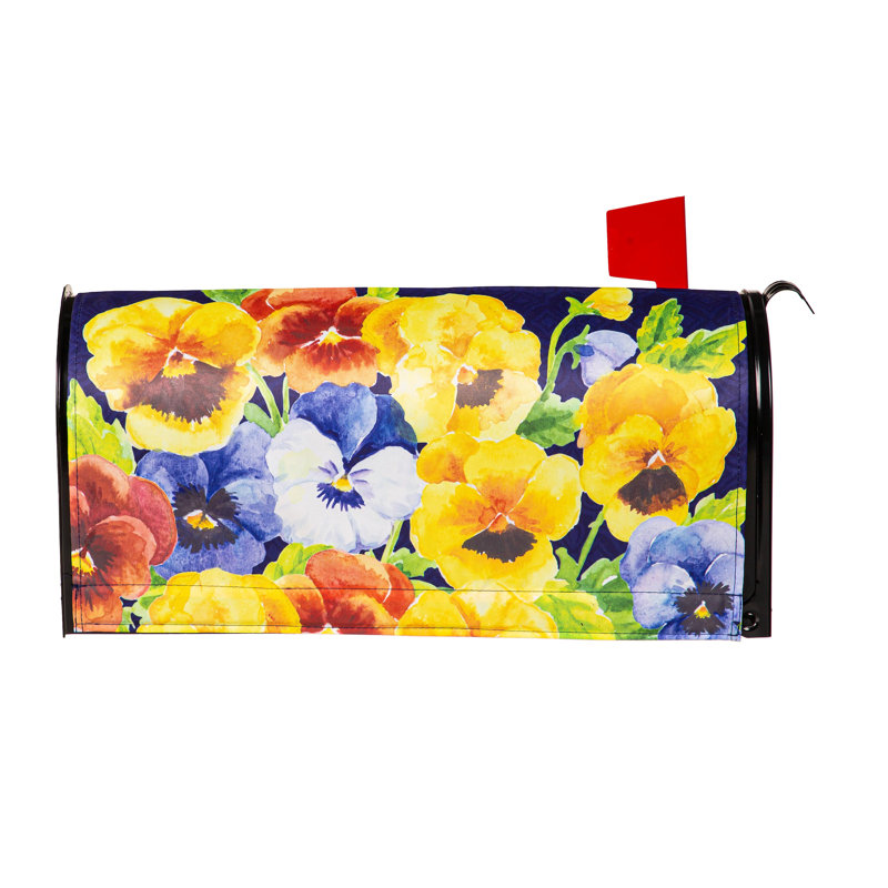 Couvercle de boîte aux lettres Welcome Pansies