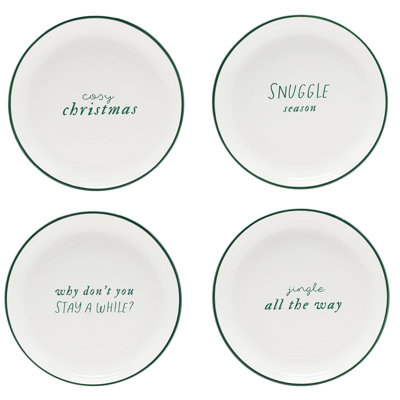 Set of 4 Small Christmas Plates
