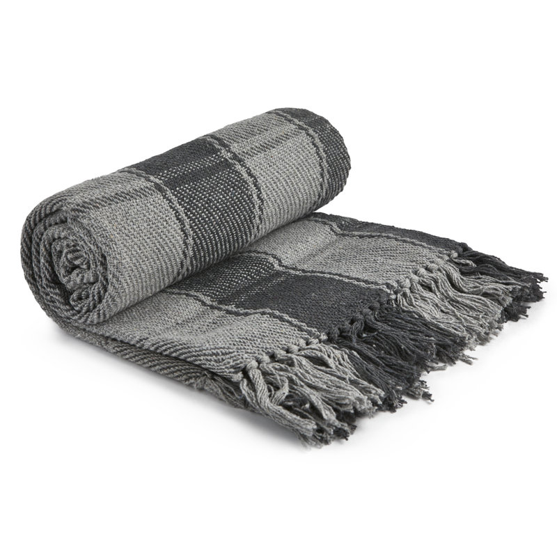 Allardt Throw Blanket, 178cm W x 254cm L, Charcoal