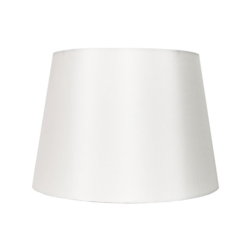 Hardback Drum Silk Lamp Shade, 12" H x 18" W x 18" D, Off White