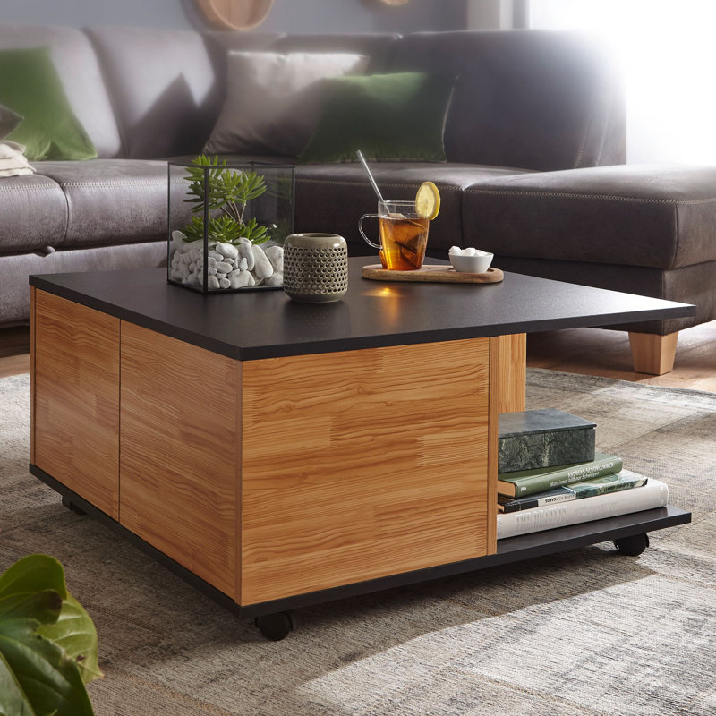 Varuna Block Coffee Table with Storage, Anthracite