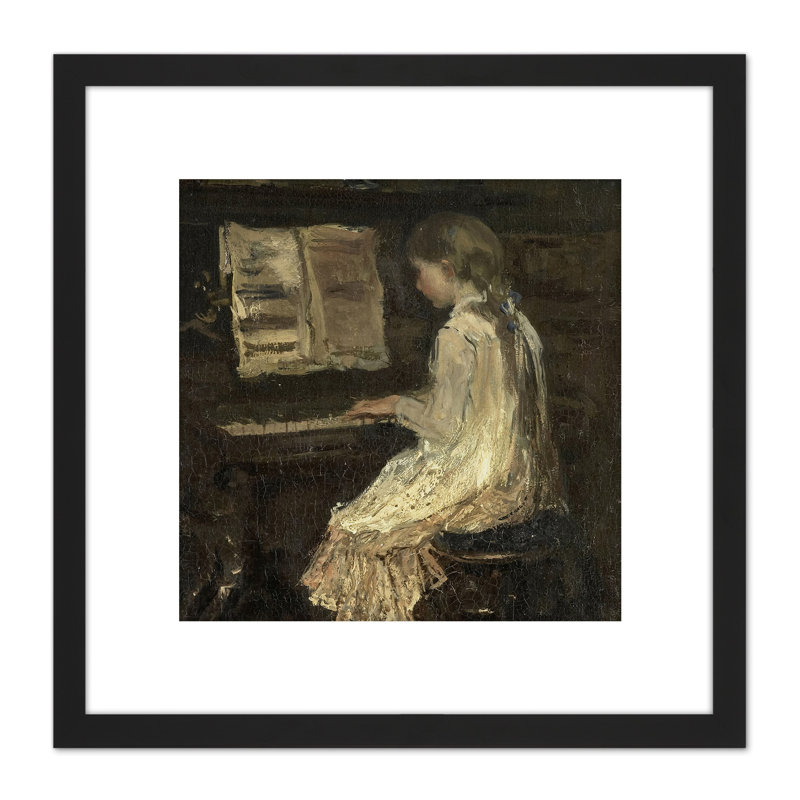 Girl At The Piano by Jacob Maris - Single Picture Frame Painting