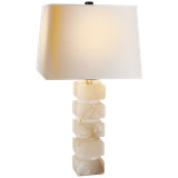 Chapman & Myers Square Chunky Stacked Table Lamp