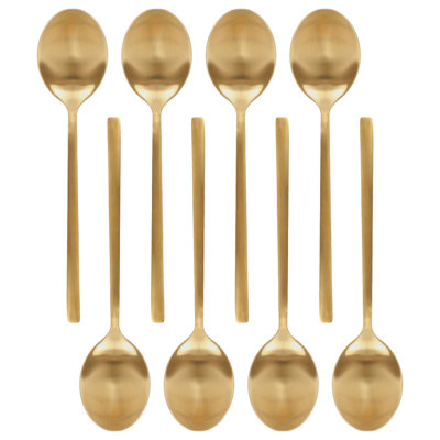 Stainless Steel Dessert Spoons - 20cm - Pack of 8