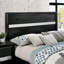 Lit contemporain en bois massif noir 1pc