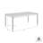 Evalyn Rectangular Metal Outdoor Dining Table With Umbrella Hole , 66'' in. W 35'' in. D