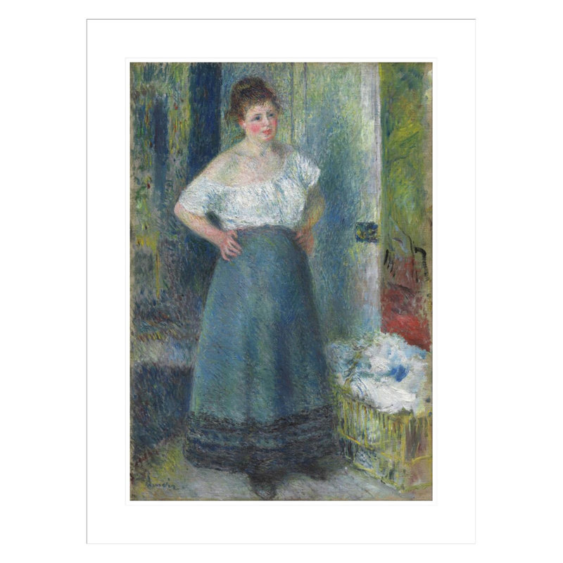 «The Laundress» par Pierre-Auguste Renoir, impression giclée encadrée, H 29,5 po x l 22,37 po