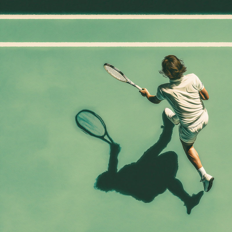 Imprimé mat brun pour joueur de tennis