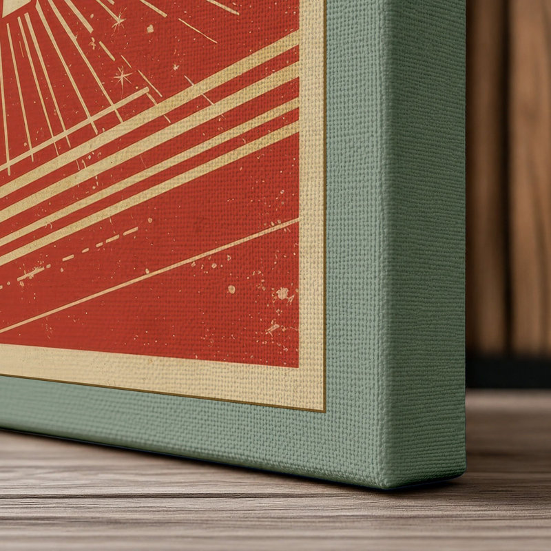 Good Times Art Deco - Wrapped Canvas, 30x20 - 76.2 x 50.8 cm, Sage Border