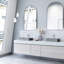 Lavabo de salle de bain rectangulaire en béton avec robinet H 11 po L 19 po x l 14 po x H 4 po Tarragona Gothic