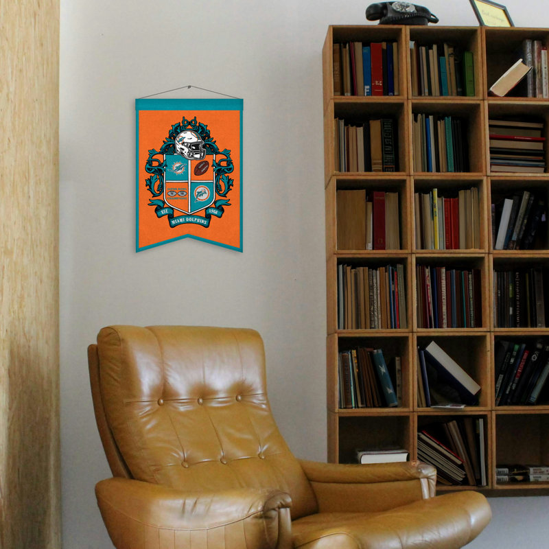 Décoration murale NFL Miami Dolphins Crest | 15 x 22 po