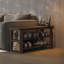 Banc rembourré en cuir de microfibre