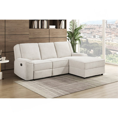 Canapé modulaire inclinable 2 pièces avec méridienne droite Luxury Comfort