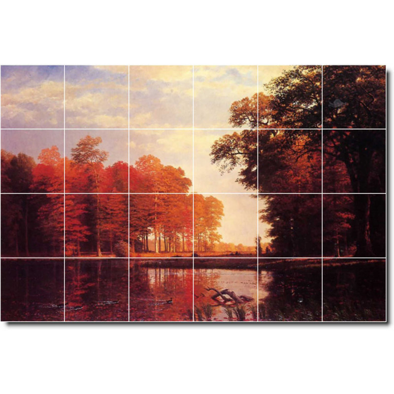 Carreau de céramique décorative 36 po x 24 po 6 po x 6 po, Paysage - 370