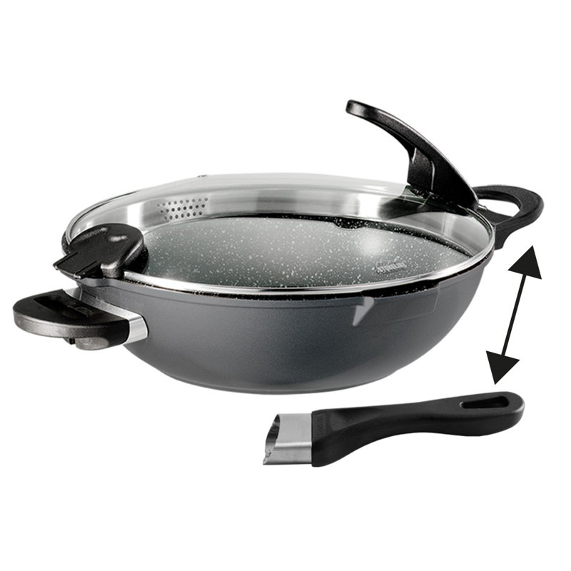 Future 32cm Non-Stick Aluminum Wok with Lid