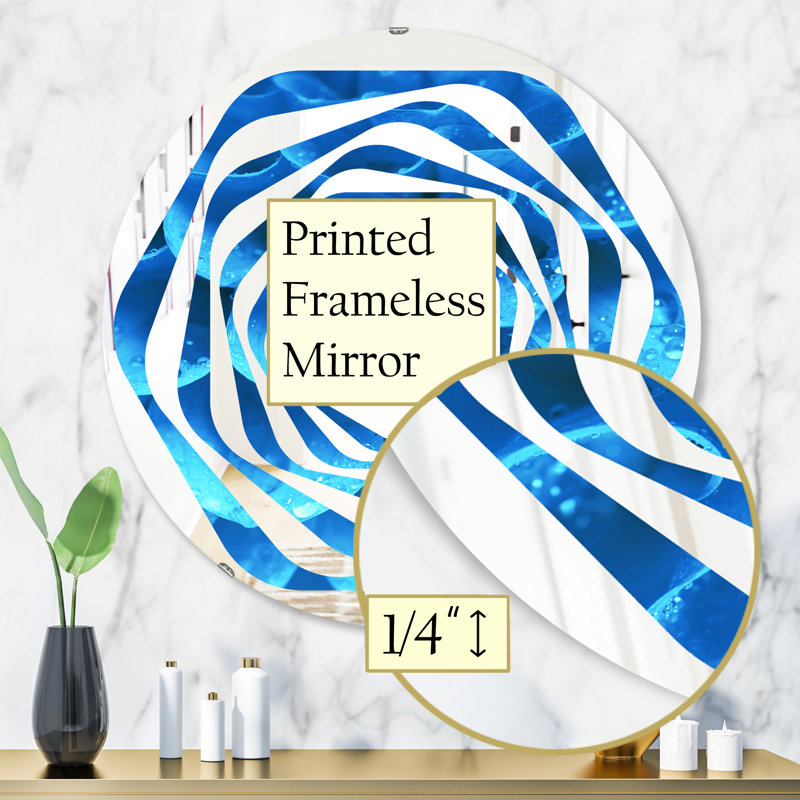 Miroir mural Coastal, Grand tourbillon de fleurs et de pétales, H 31,5 po x l 31,5 po