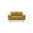 Bellinger 58" Velvet Square Arms Tufted Seat Golden Metal Feet Loveseat-994561885