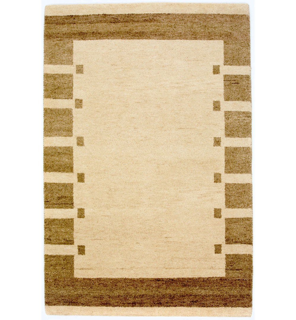 Tennyson Hand Hooked Wool Beige Indoor/Outdoor Rug