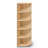 66.9'' H X 17.2'' W Wood Fan-Shaped Bookcase 6-Tier Storage Corner Shelf-518053607