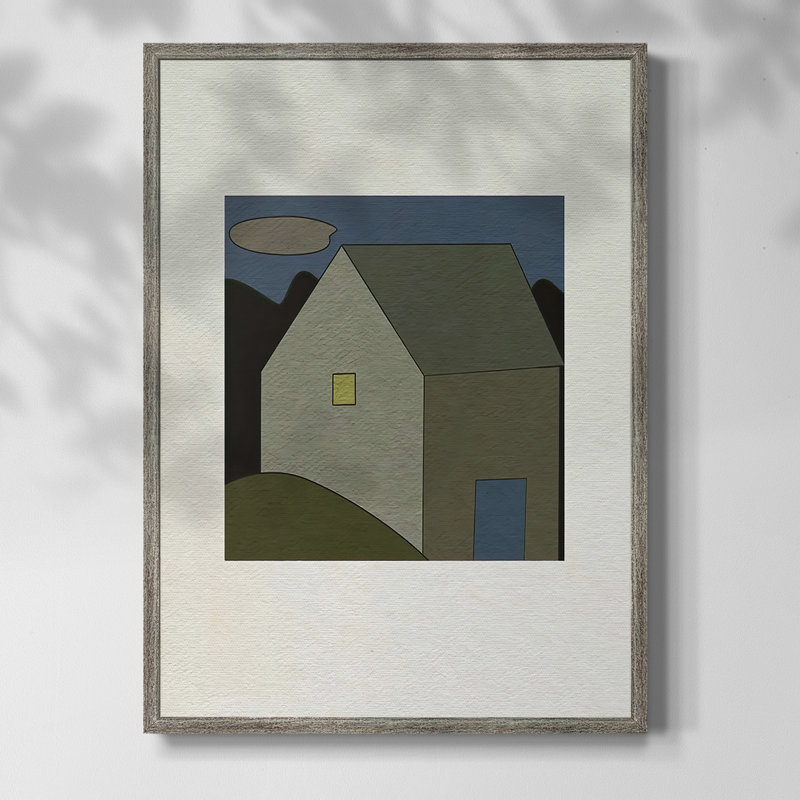 Montagne encadrée VI, reproduction encadrée - bois massif, H 15 po x l 12 po