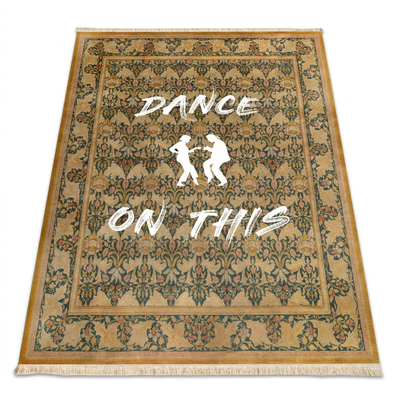 Tapis damassé rétro 7 pi x 10 pi