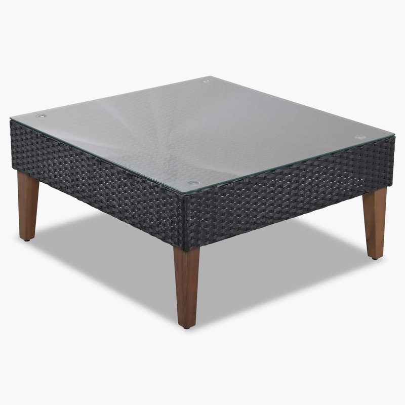 Leisel 81.1'' Wicker Outdoor Patio Sectional Set, Grey, Black