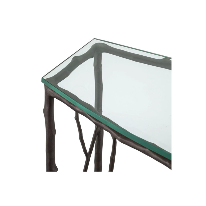 Antico 55.31'' W Glass Console Table