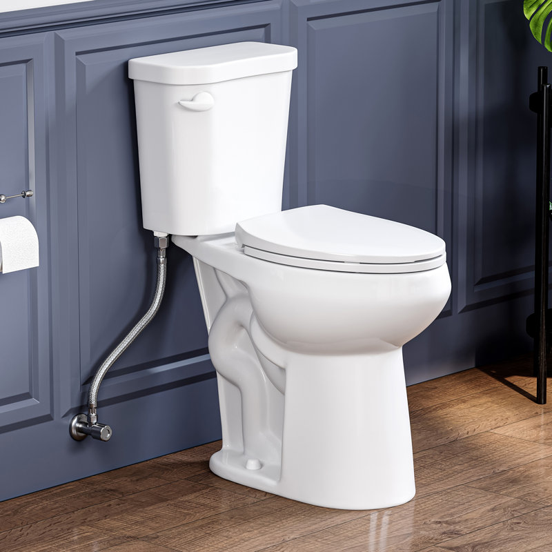Elongated 20.7" Chair Height Two-Piece Toilet, 1.28 GPF Single Flush, Soft-Close Seat, MaP 1000g