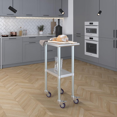 Stainless Steel Table With Wheels