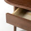 Table basse de 39 po de style Mid-Century moderne en chêne massif avec tiroir et tablette de rangement-1400450788-1400450790