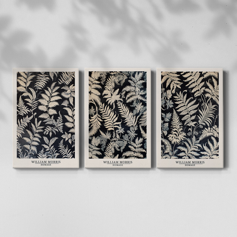 Série sur toile tendue sur mesure - 3 pièces, H 12 po x l 24 po