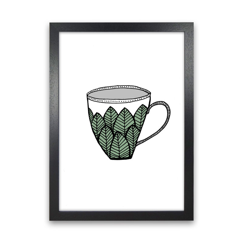 Teacup Leaves by Carissa Tanton - Print, 34cm H x 25cm W x 3cm D, Black Framed