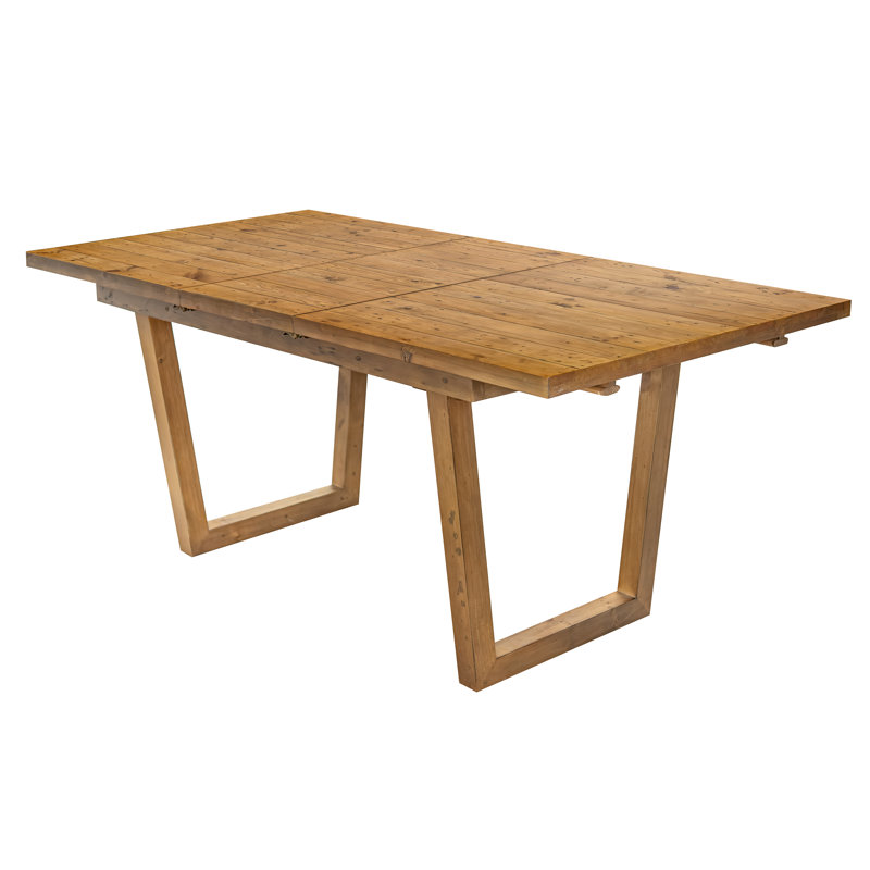 Farmhouse Dining Table Set, Solid Wood Extendable Dining Table And Rattan Back Dining Chair For Dining Room/Kitchen/Living Room