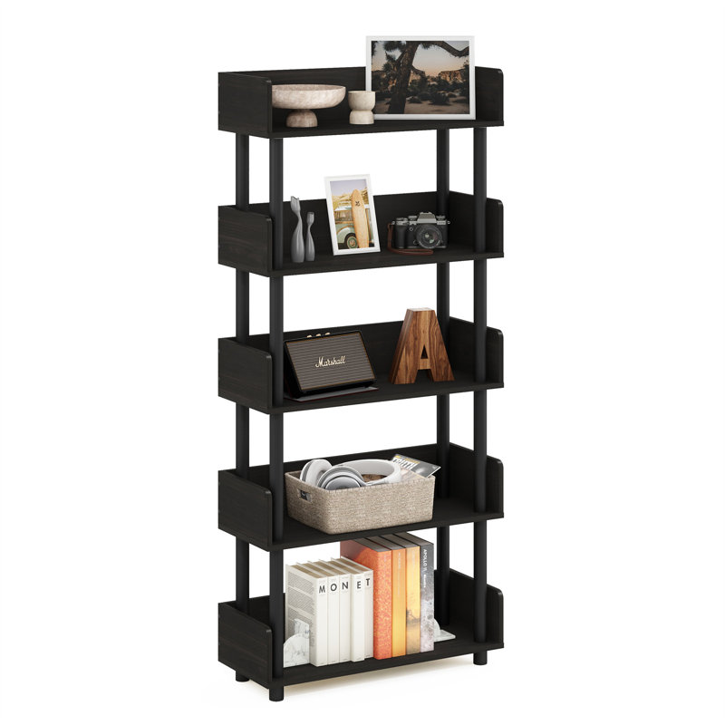 Laurena 59.9cm W Plastic Shelving Unit, Espresso