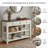 Vintage Rustic 48.83” Console Table with Drawers and Shelves for Entryway and Living Room-2104903616