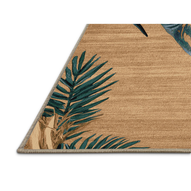 Tapis brun dinosaures lavable à la machine, Tapis de couloir 2 pi x 4 pi
