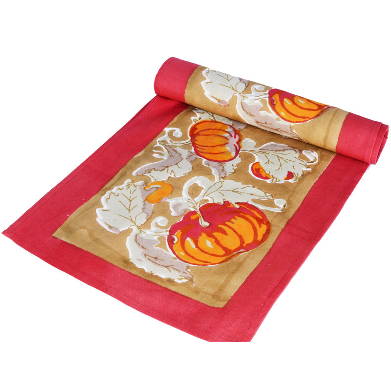 Chemin de table Fleta, l 72 po x L 16 po, Orange, jaune