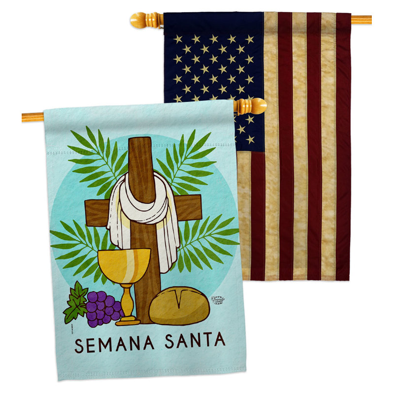 Drapeau de maison en polyester 40 x 28 po à 2 côtés
