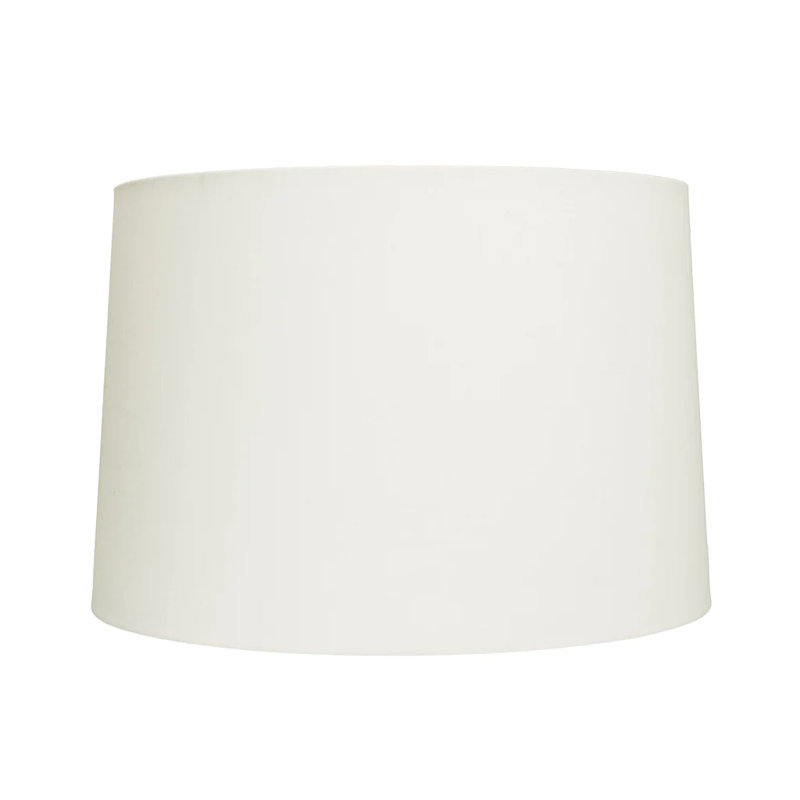 Hardback Linen Oval Lamp Shade (Spider), 9" H x 12" W x 8" D, Eggshell