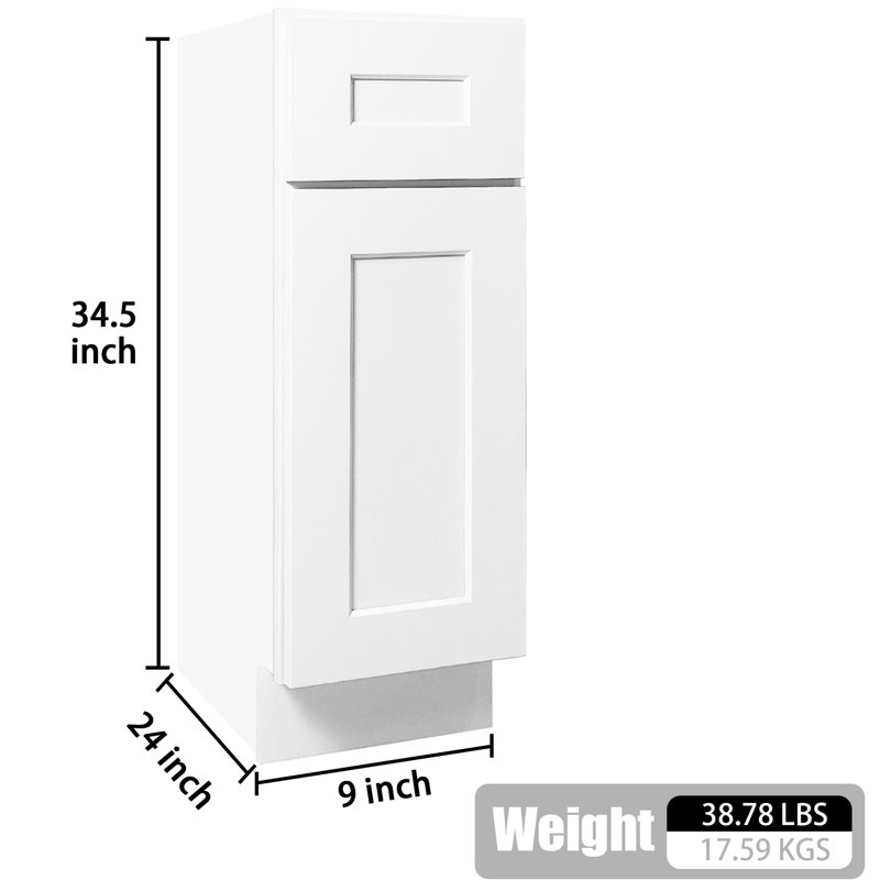 Armoire à porte simple blanche Shaker