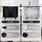 Coffee Bar Cabinet with Wine Rack and Drawers