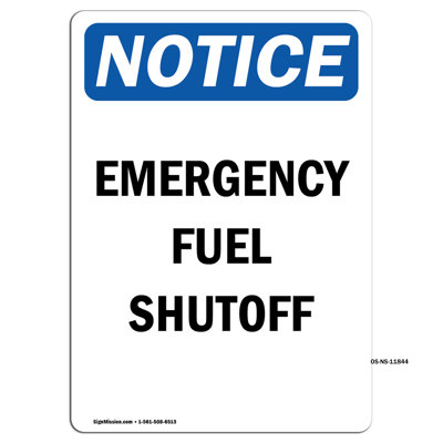 Emergency Fuel Shutoff Sign