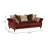Vintage Chenille Solid Wood Wine-Red Sofa
