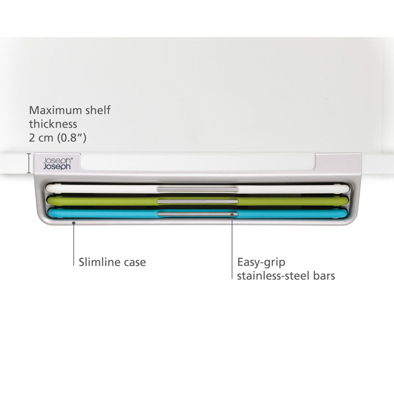 Folio Slim 3-Piece Under-shelf Cutting Board Set, Large - 13.5" L x 9.5" W