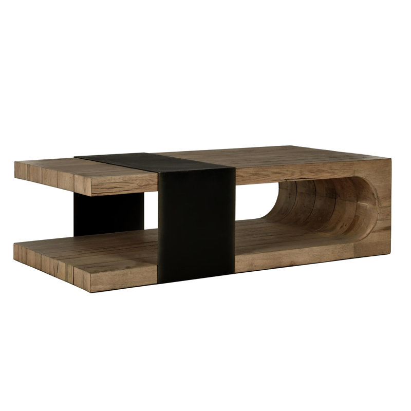 Danica Reclaimed Oak Coffee Table, Brown/Black