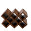 Casier à vin mural rustique multifonctionnel à 3 niveaux avec porte-verres, idéal pour le bar, la salle à manger et le rangement. Panneaux de particules de noyer, profondeur : 120 cm, largeur : 23,5 cm, hauteur : 103,5 cm, poids : 22,2 kg