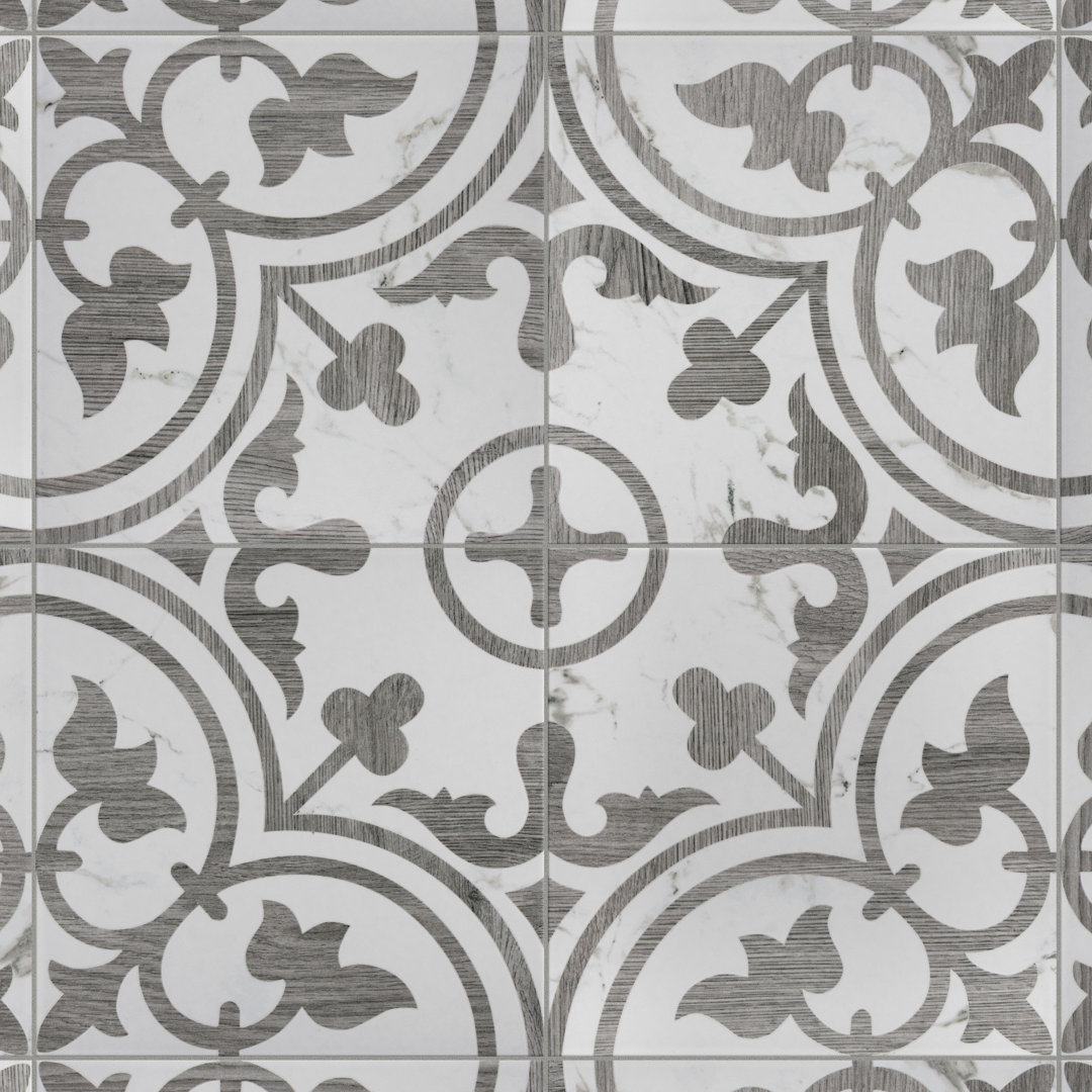 Llama Arte Loire 10" x 10" Porcelain Patterned Wall & Floor Tile Merola Tile 