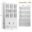  Bibliothèque autoportante 78,7 po x l 47,2 po avec 3 portes en verre