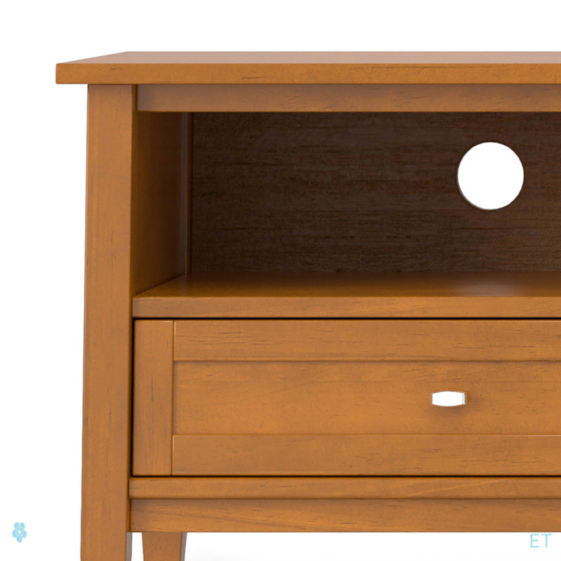 Meuble télé bas 72 po Warm Shaker, Marron clair