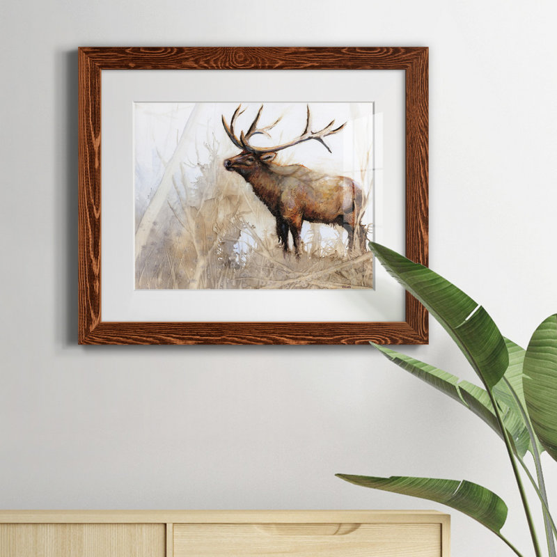 Orignal majestueux - reproduction d'art sur papier, Papier encadré érable, H 24 po x l 18 po x P 1,5 po